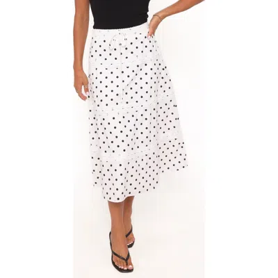 Petal And Pup Petal & Pup Lucia Tiered Midi Skirt In White