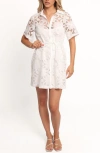 Petal And Pup Petal & Pup Lucinda Embroidered Mini Shirtdress In White