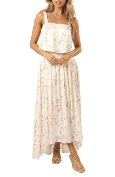 Petal And Pup Petal & Pup Lulu Floral Print Two-piece High-low Dress In White