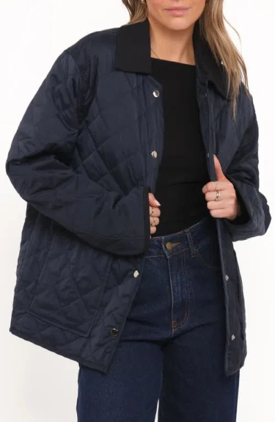 Petal And Pup Petal & Pup Lynly Quilted Barn Jacket In Blue