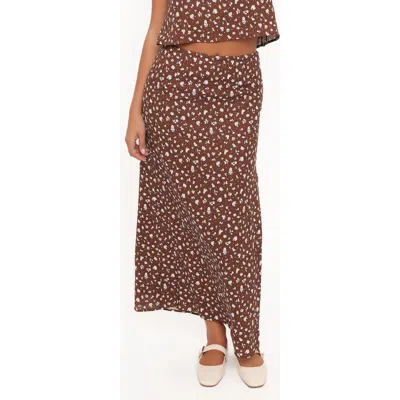 Petal And Pup Petal & Pup Madison Floral Maxi Skirt In Brown