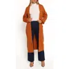 Petal And Pup Petal & Pup Makenna Open Front Rib Longline Cardigan In Orange