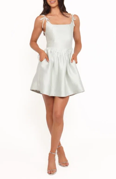 Petal And Pup Petal & Pup Marcelline Tie Strap Fit & Flare Minidress In White