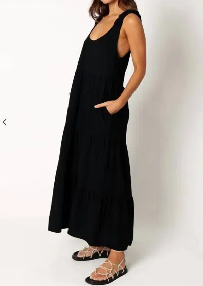 Petal And Pup Marcy Dress In Black In Multi