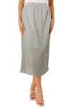 Petal And Pup Petal & Pup Margurita Metallic Midi Skirt In Gray