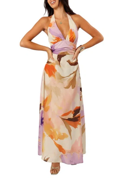 Petal And Pup Petal & Pup Marie Floral Halter Maxi Dress In Multi