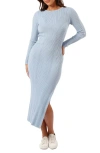 Petal And Pup Petal & Pup Mattie Long Sleeve Rib Maxi Dress In Blue