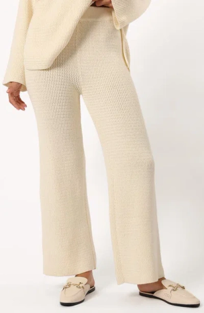 Petal And Pup Petal & Pup Mckinley Cotton Sweater Knit Pants In Neutral