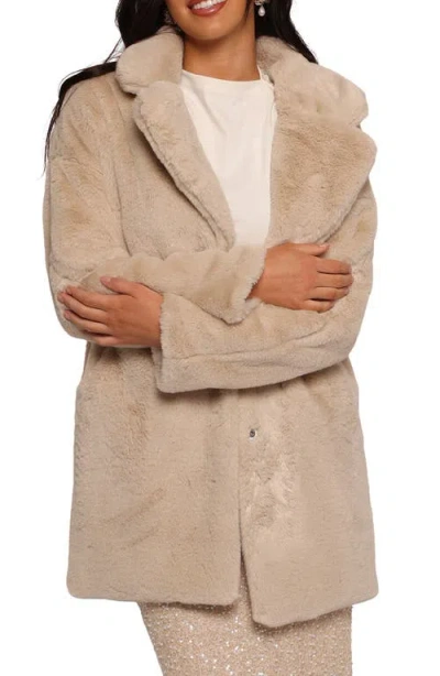 Petal And Pup Petal & Pup Meeka Faux Fur Jacket In Neutral