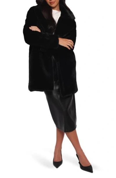 Petal And Pup Petal & Pup Meeka Faux Fur Jacket In Black