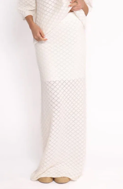 Petal And Pup Petal & Pup Meera Pointelle Knit Maxi Skirt In White