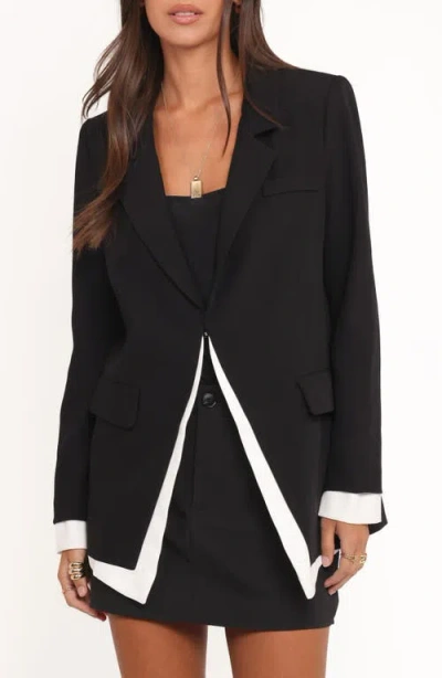 Petal And Pup Petal & Pup Melissa Layered Blazer In Black