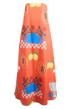 Petal And Pup Petal & Pup Mellonie Strapless Maxi Dress In Multi