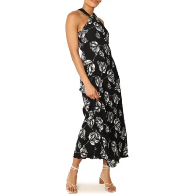 Petal And Pup Petal & Pup Melody Floral Plissé Maxi Dress In Black