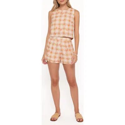 Petal And Pup Petal & Pup Michelle Floral Gingham Tank & Shorts Set In Multi