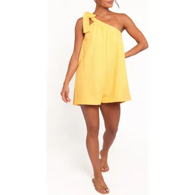 Petal And Pup Petal & Pup Miffy One-shoulder Cotton Romper In Yellow