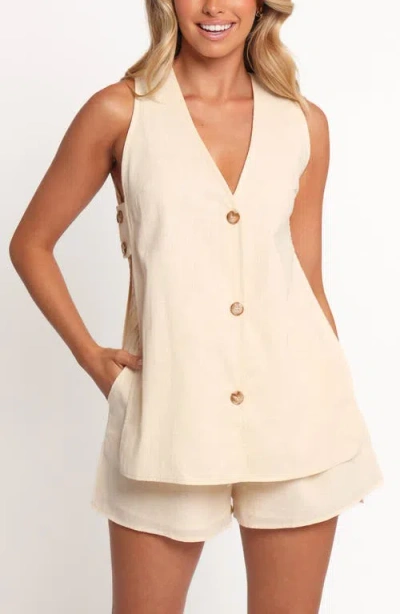 Petal And Pup Petal & Pup Miller Cotton Vest & Shorts Set In White