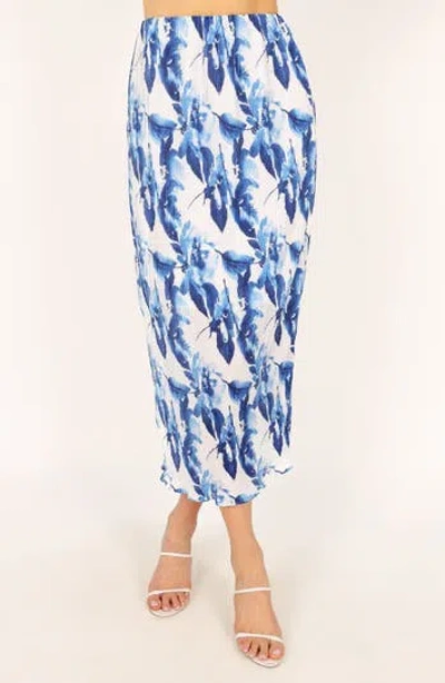 Petal And Pup Petal & Pup Minelli Plissé Pleat Midi Skirt In Multi