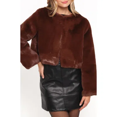 Petal And Pup Petal & Pup Minnie Faux Fur Jacket In Brown