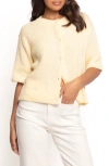 Petal And Pup Petal & Pup Miriam Elbow Sleeve Cardigan In Yellow