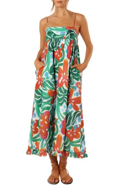 Petal And Pup Petal & Pup Miuccia Floral Cotton Maxi Sundress In Multi