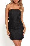 Petal And Pup Petal & Pup Monia Textured Strapless Minidress In Black