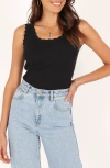Petal And Pup Petal & Pup Monique Rib Tank Top In Black