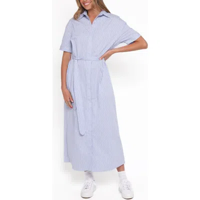Petal And Pup Petal & Pup Morrison Short Sleeve Shirtdress In Blue