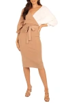 Petal And Pup Petal & Pup Nate Long Sleeve Dress In Brown
