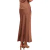 Petal And Pup Petal & Pup Nellie Satin Maxi Skirt In Banksia Brown