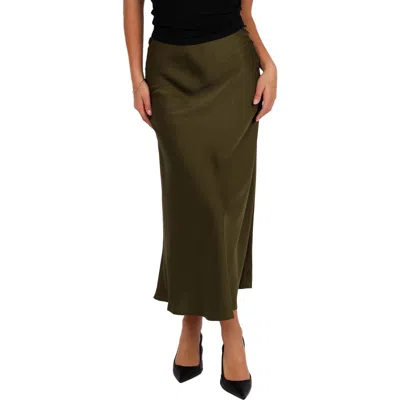 Petal And Pup Petal & Pup Nellie Satin Maxi Skirt In Black