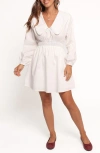 Petal And Pup Petal & Pup Nerida Long Sleeve Cotton Minidress In White