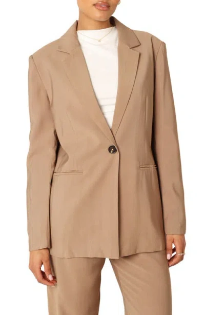 Petal And Pup Petal & Pup Noelle Oversize Blazer In Brown