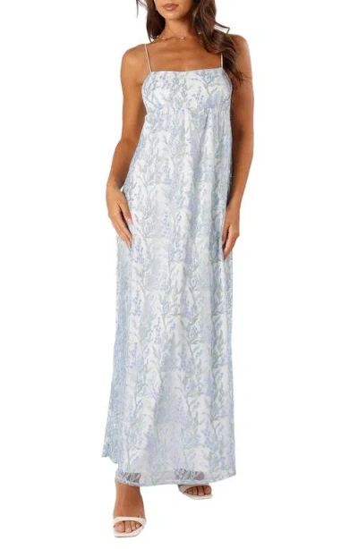 Petal And Pup Petal & Pup Nolan Floral Embroidered Dress In Blue