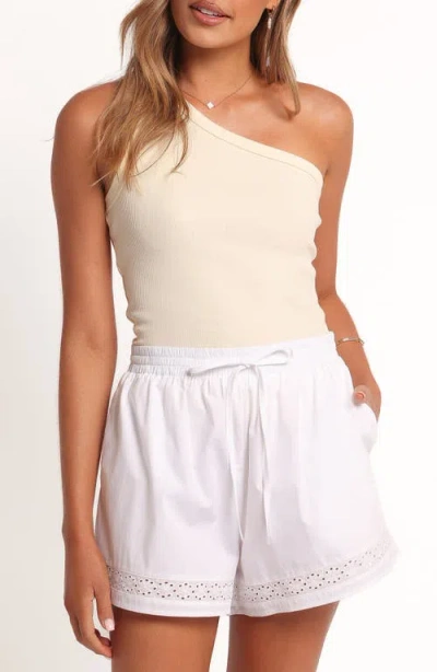 Petal And Pup Petal & Pup Nysa One-shoulder Stretch Cotton Top In Gray