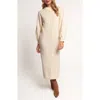 Petal And Pup Petal & Pup Odile Long Sleeve Maxi Sweater Dress In White