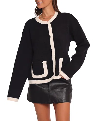 Petal And Pup Orabelle Contrast Hem Cardigan In Multi