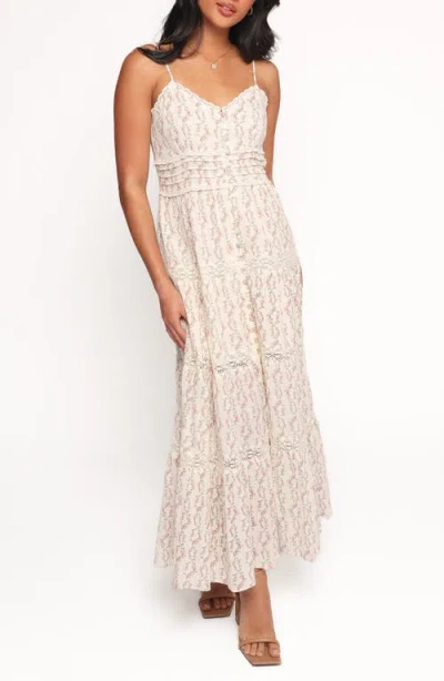 Petal And Pup Petal & Pup Orlaith Floral Tiered Cotton Blend Maxi Dress In Multi