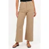 Petal And Pup Petal & Pup Parson Topstitch Detail Crop Wide Leg Pants In Brown