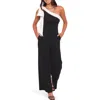 Petal And Pup Petal & Pup Pearla One-shoulder Wide Leg Jumpsuit In Black