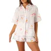 Petal And Pup Petal & Pup Portofino Tutti Print Camp Shirt & Shorts Set In Multi