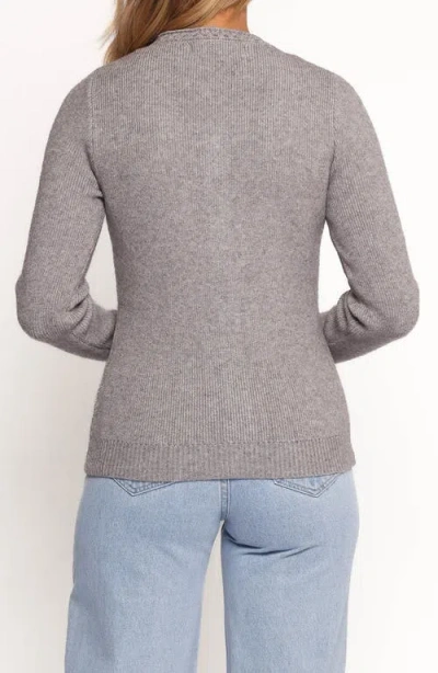 Petal And Pup Petal & Pup Quay Openwork Detail Cardigan In Gray