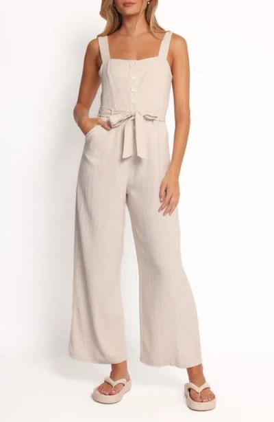 Petal And Pup Petal & Pup Rachel Flare Leg Jumpsuit In Neutral