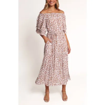 Petal And Pup Petal & Pup Rhody Leopard Print Off The Shoulder Maxi Dress