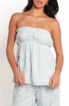 Petal And Pup Petal & Pup Robin Strapless Top In Blue