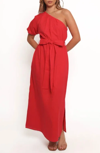 Petal And Pup Petal & Pup Roma One-shoulder Dress In Red