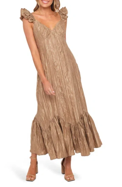 Petal And Pup Petal & Pup Romola Midi Dress In Brown