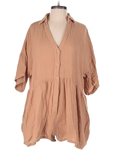 Pre-owned Petal And Pup Romper In Brown