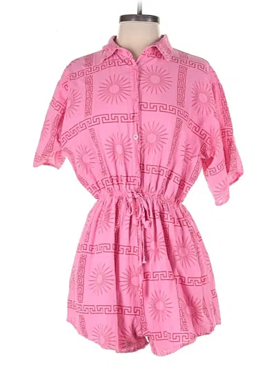 Pre-owned Petal And Pup Romper In Pink