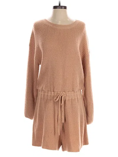 Pre-owned Petal And Pup Romper In Tan